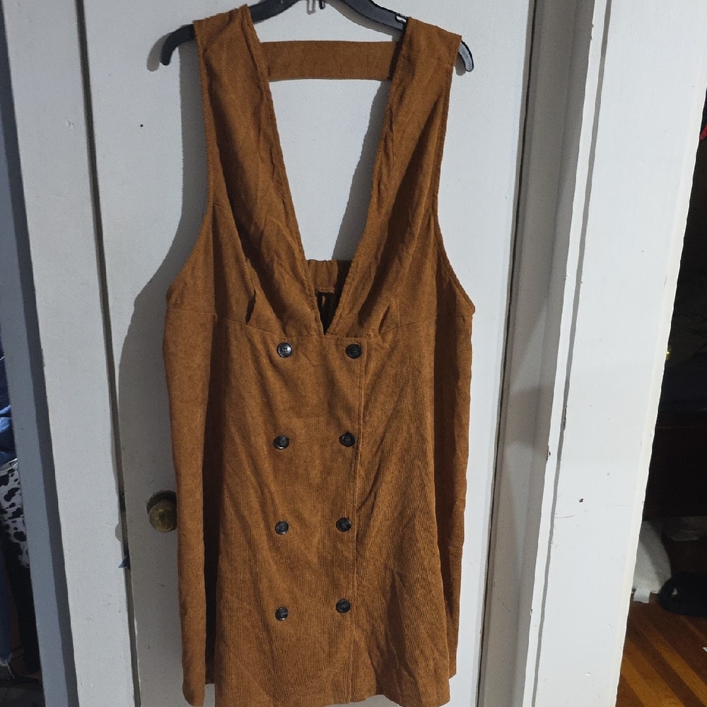 Elegant Brown Sleeveless Dress